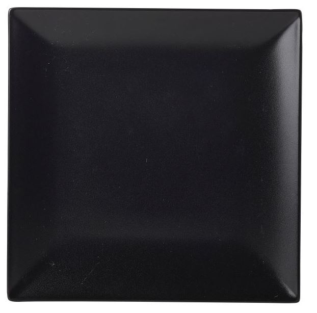 Stoneware Black Square Plate 260mm (12)
